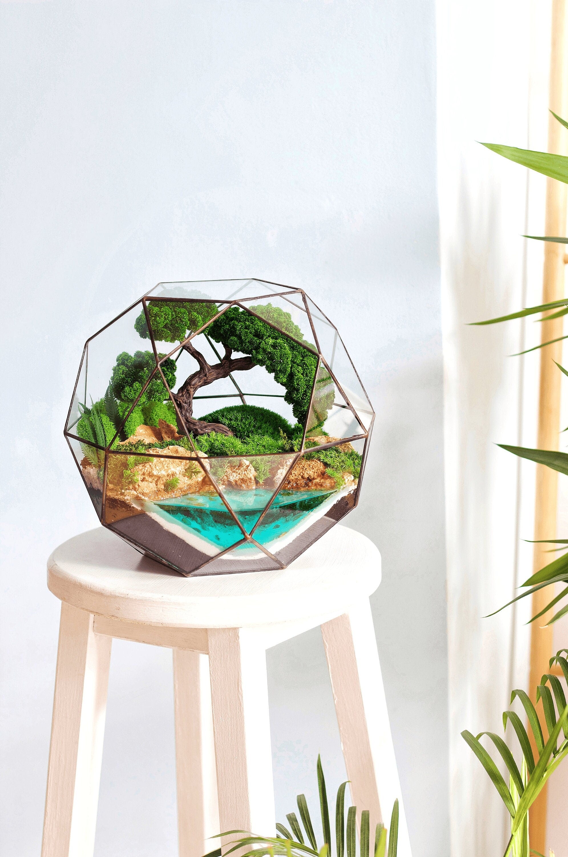 Crystal Pyramid Moss Art Terrarium – PlantedPro