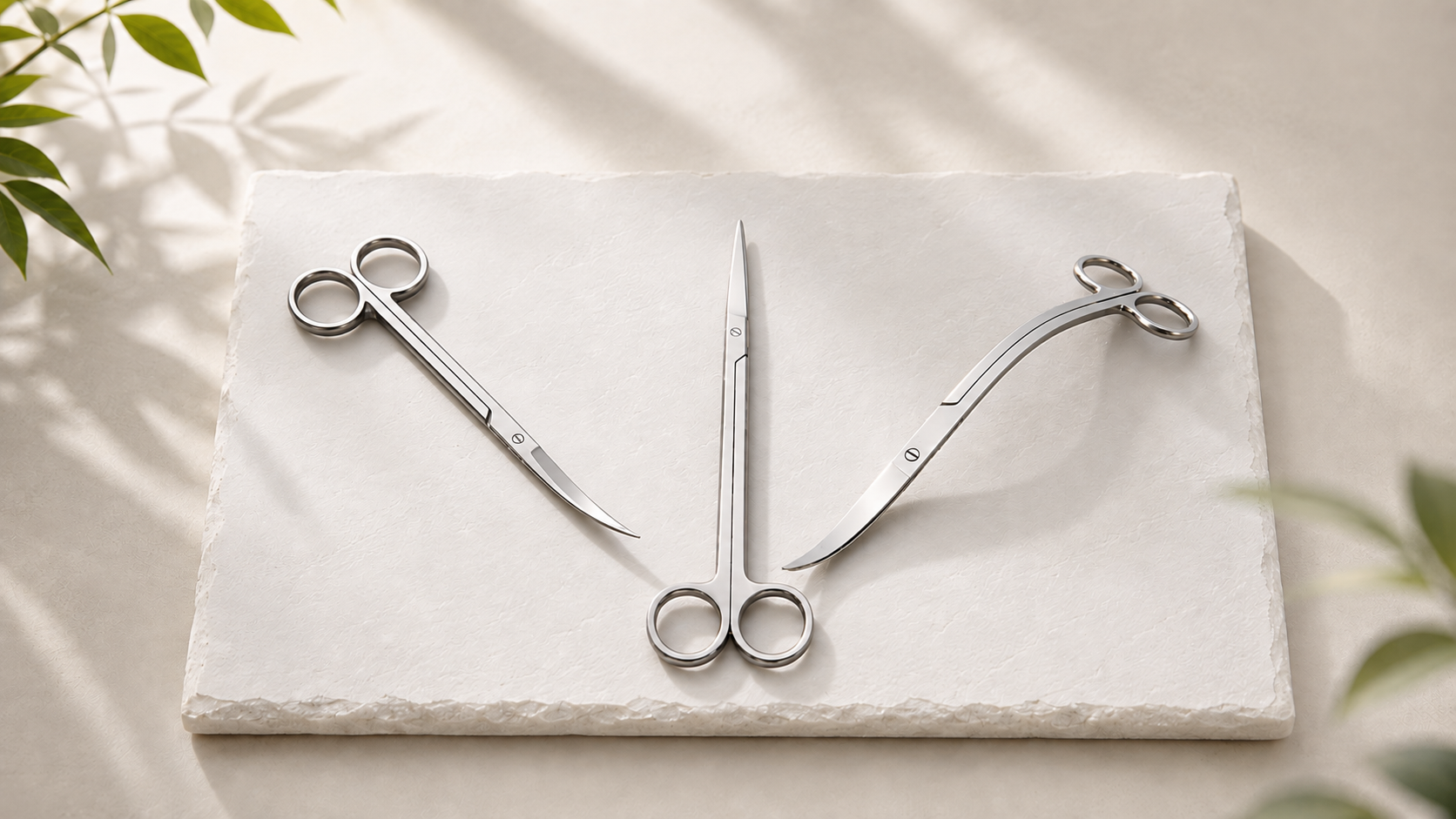 Aquascaping scissors comparison featuring professional stainless steel straight, curved, and wave aquatic plant trimming tools.