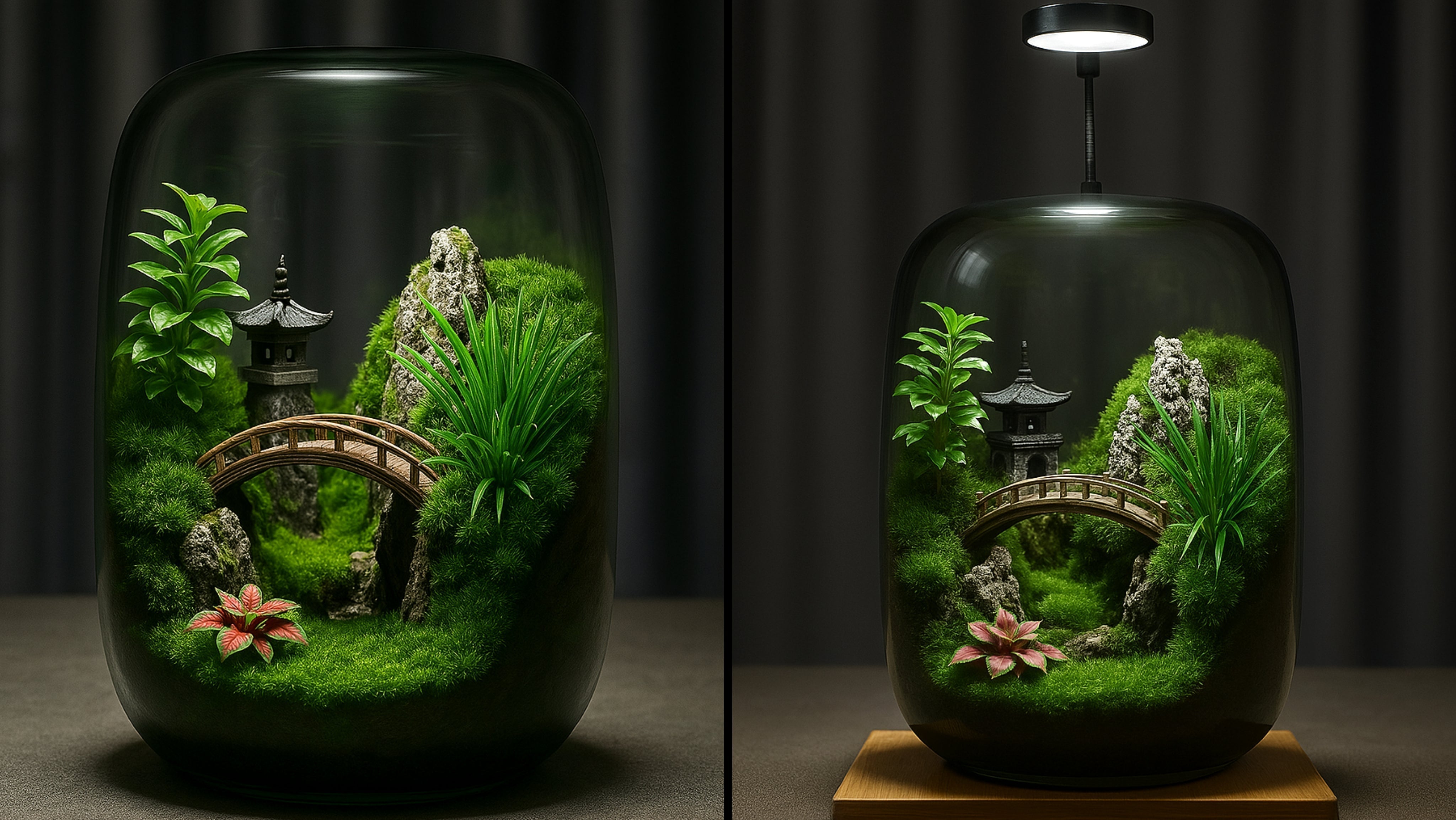 Pavilions Moss Microecological Landscape [Including Internal Plants + Decoration]
