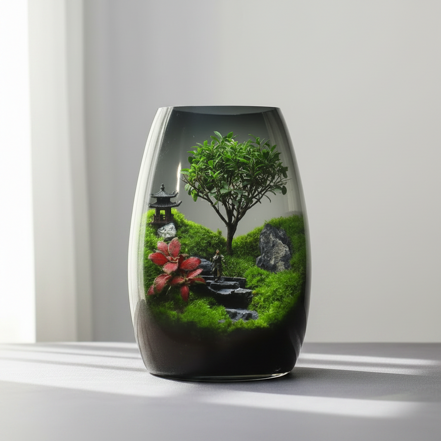 CONTAINING LIVE PLANTS & MOSS