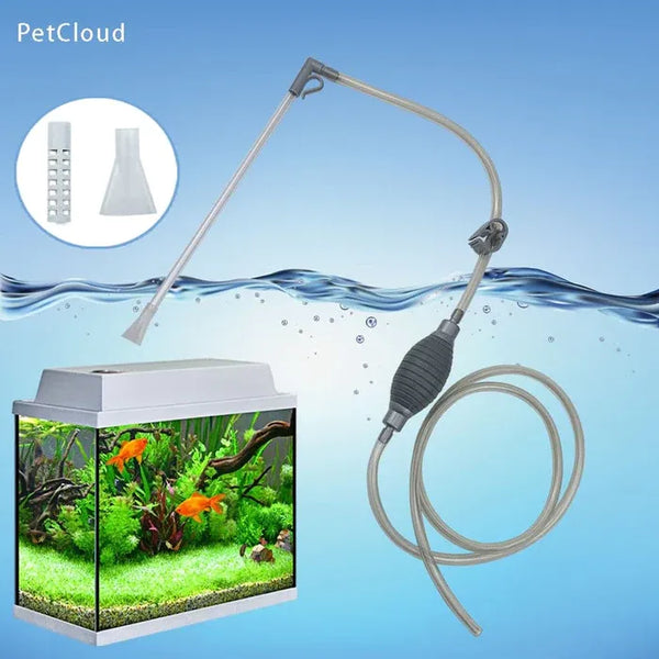 Aquarium Siphon Water Changer & Gravel Filter, Semi-Automatic Cleaning Tool.