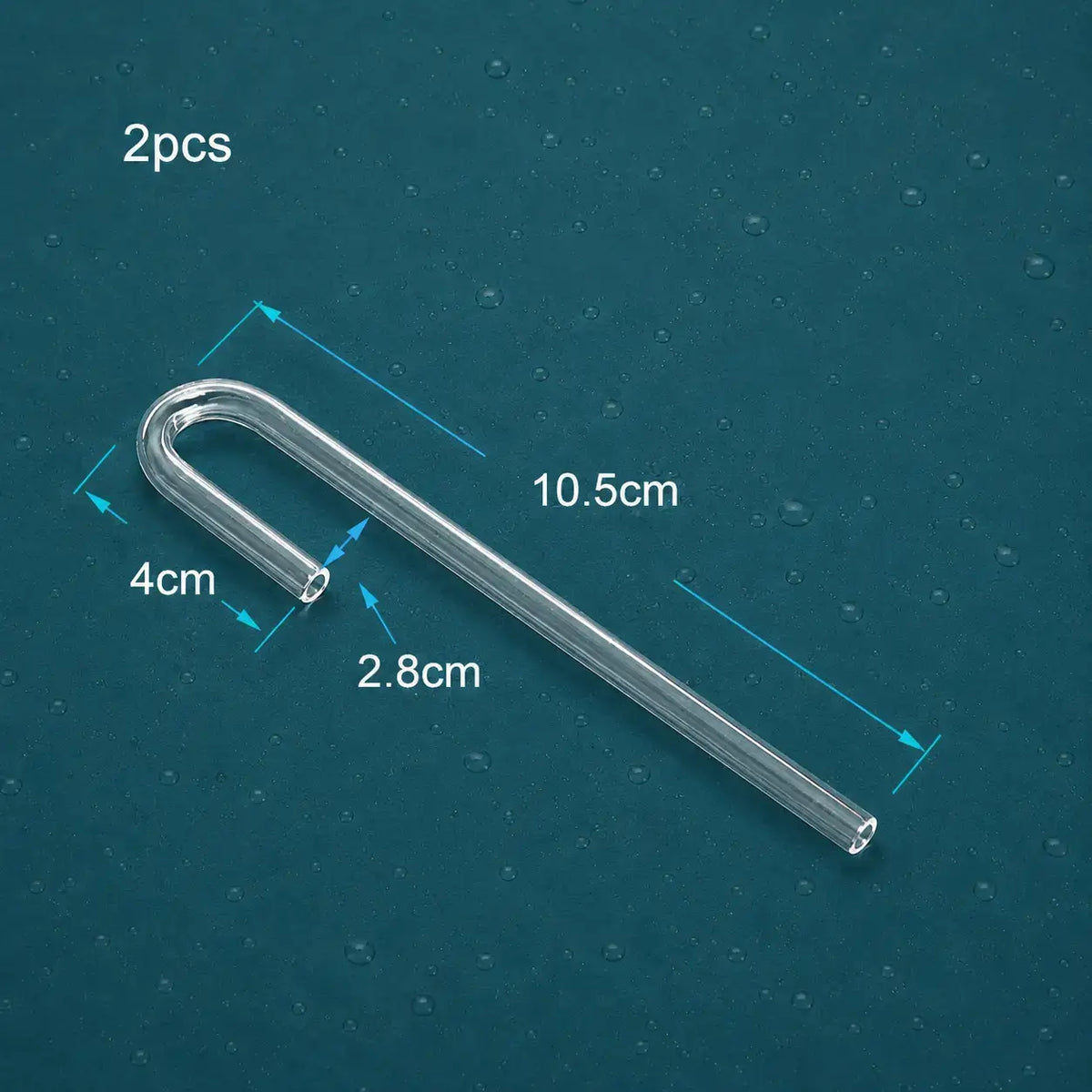 4mm Acrylic Aquarium Tube Connectors 2pcs — Straight, U, V, S Shape
