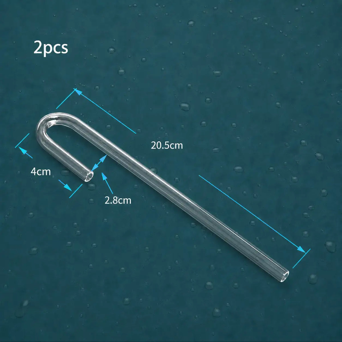 4mm Acrylic Aquarium Tube Connectors 2pcs — Straight, U, V, S Shape