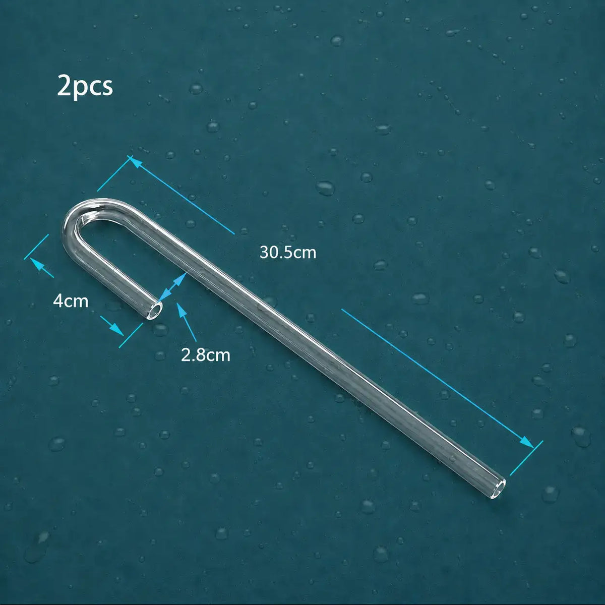 4mm Acrylic Aquarium Tube Connectors 2pcs — Straight, U, V, S Shape