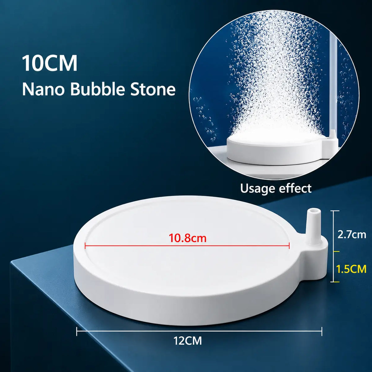 Aquarium Air Stone 35/50/80mm — Fish Tank Oxygen Aerator Diffuser