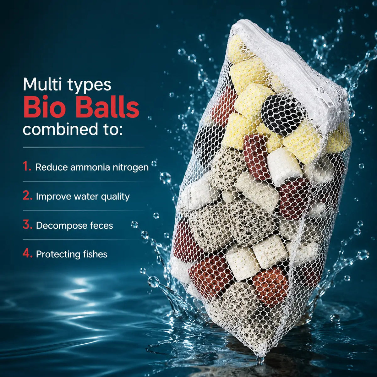 Aquarium Bio Balls Filter Media — Biochemical Filtration for Tanks