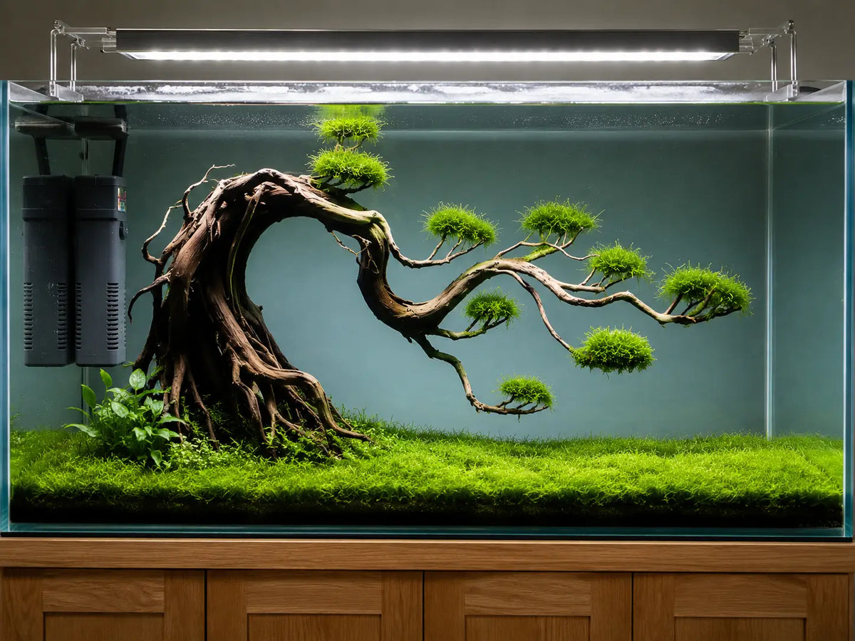 Aquarium Driftwood Bonsai Tree — Natural Hardscape for Aquascaping