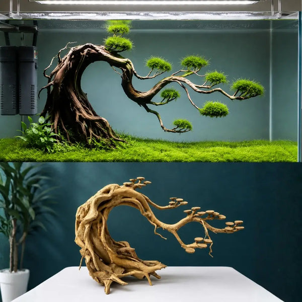 Aquarium Driftwood Bonsai Tree — Natural Hardscape for Aquascaping