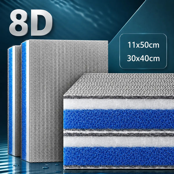 Aquarium Filter Cotton 8D 30x40cm — High-Density Sponge Filter Pad