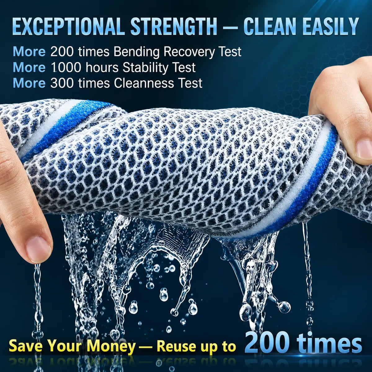 Aquarium Filter Cotton 8D 30x40cm — High-Density Sponge Filter Pad