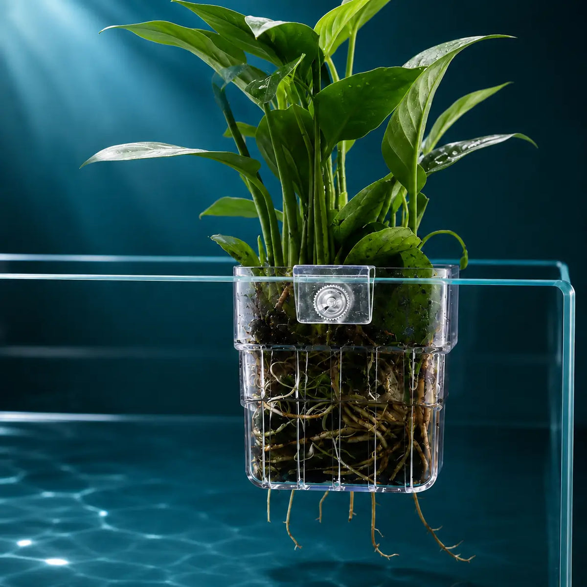 Aquarium Plant Holder with Hooks for Fish Tanks