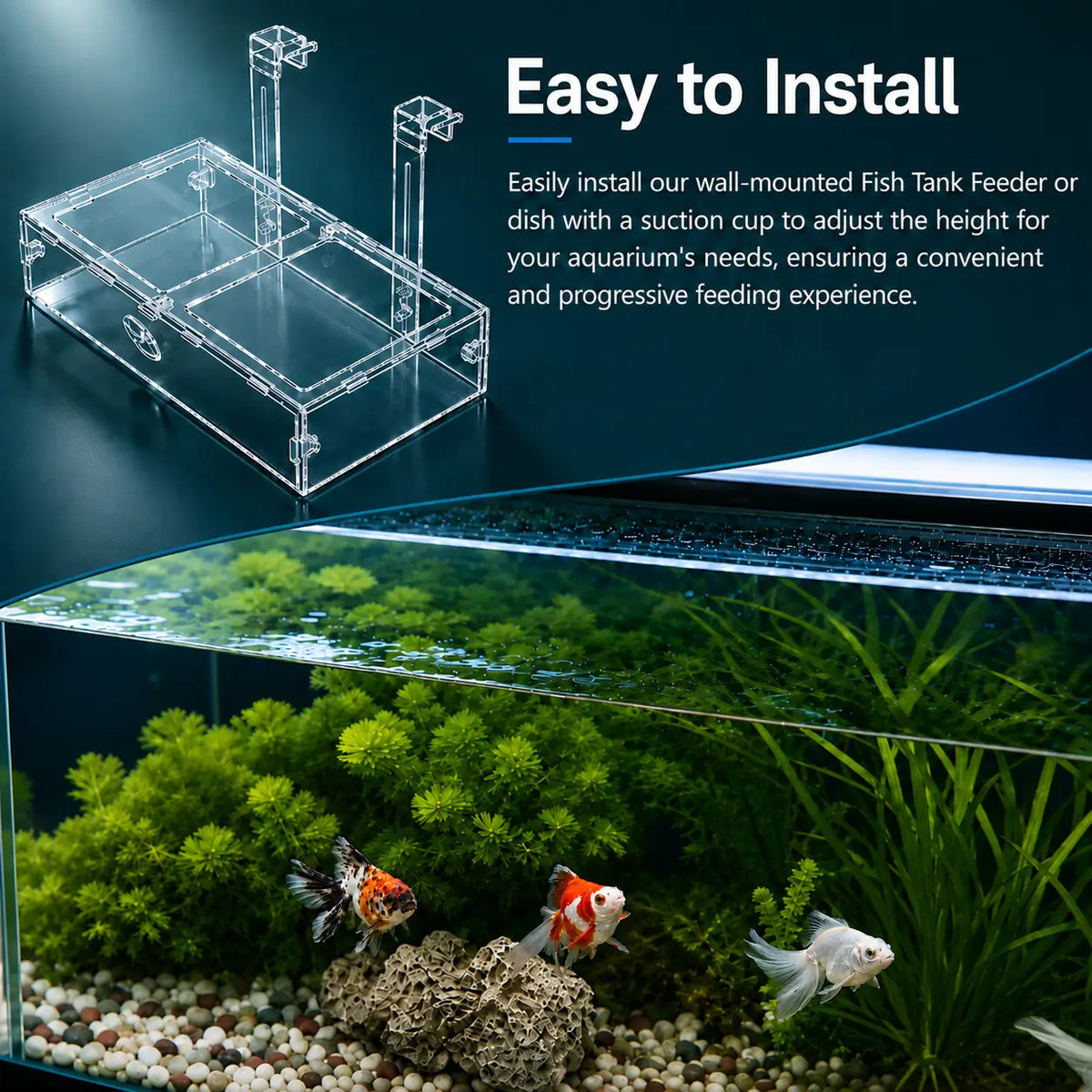 Aquarium Shrimp Feeder & Breeding Isolation Box — Clear Acrylic