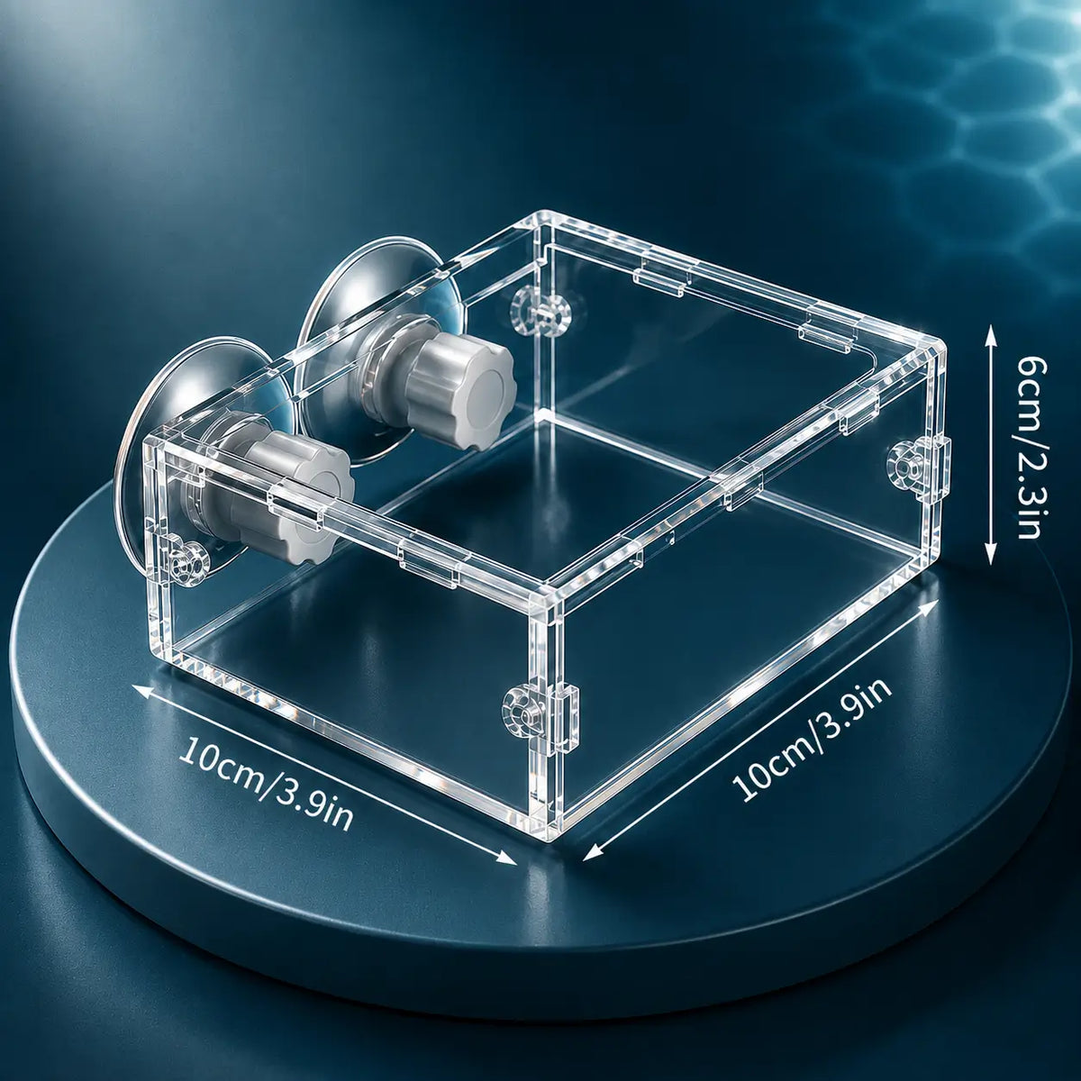 Aquarium Shrimp Feeder & Breeding Isolation Box — Clear Acrylic