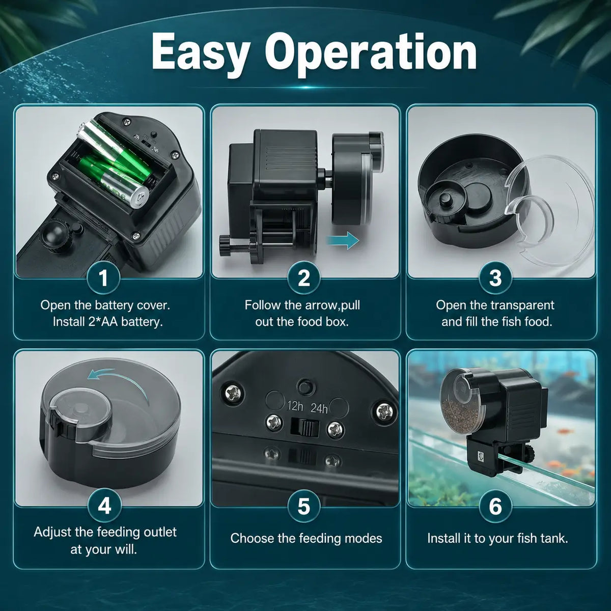Automatic Fish Feeder for Aquarium with Timer & Adjustable Settings