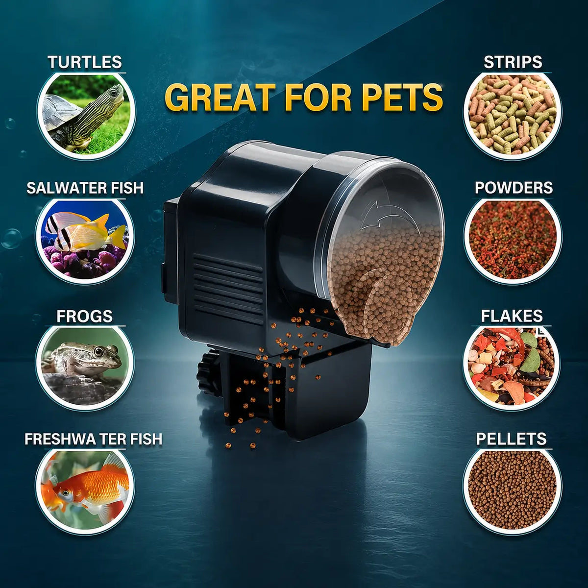 Automatic Fish Feeder for Aquarium with Timer & Adjustable Settings