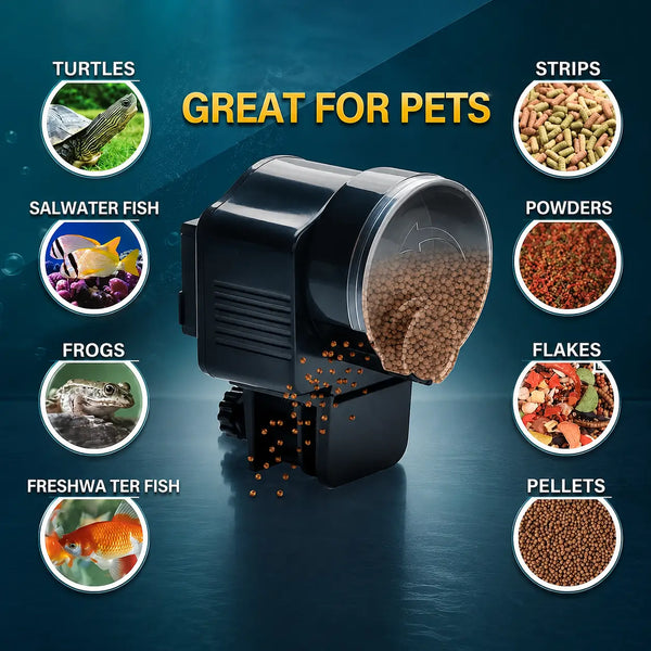 Automatic Fish Feeder for Aquarium with Timer & Adjustable Settings