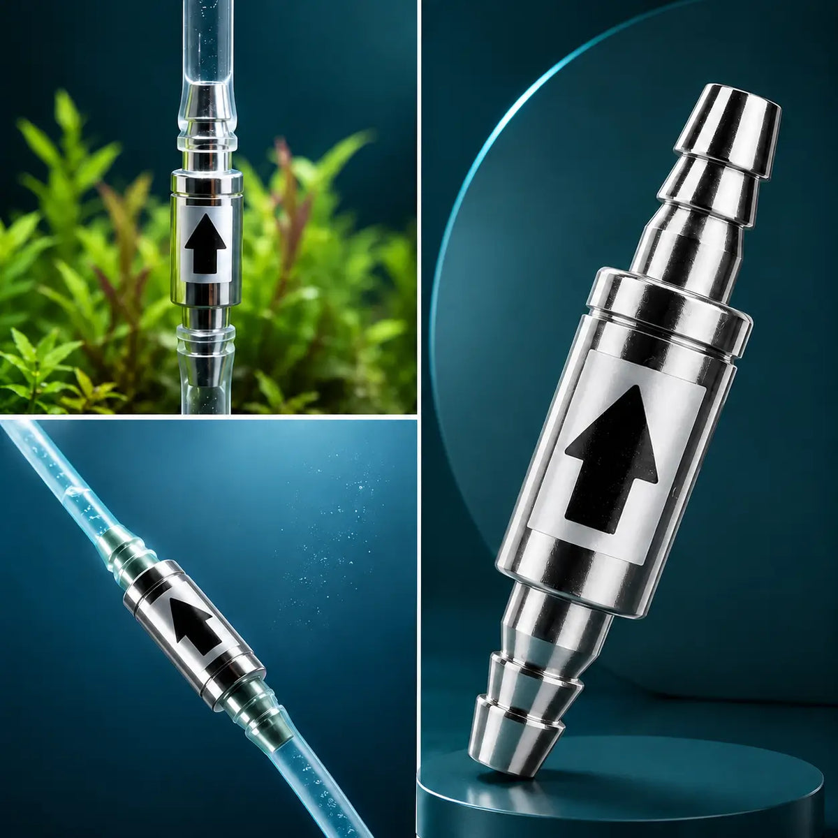CO2 Check Valve 4mm Stainless Steel — Non-Return, Planted Aquarium