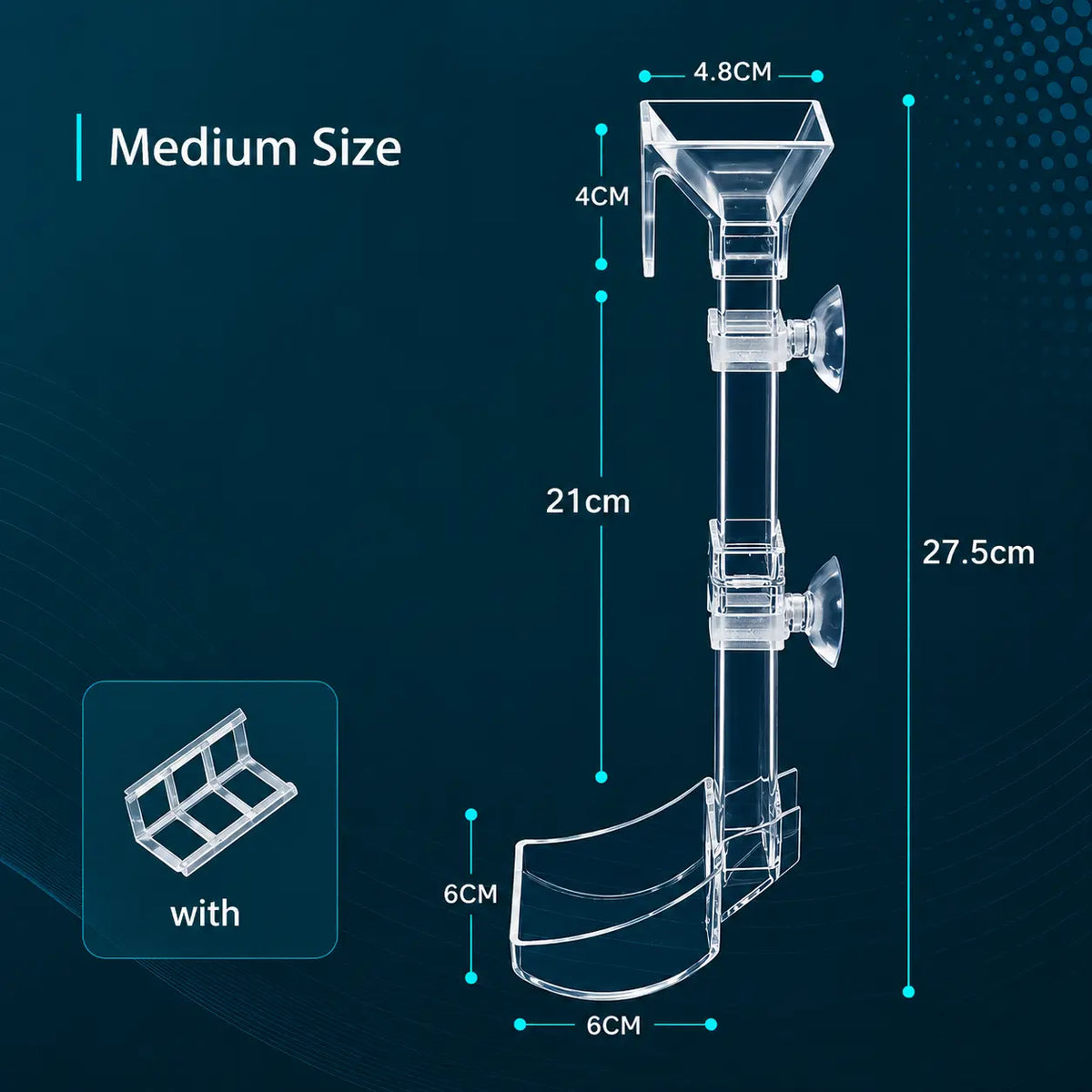 Clear Acrylic Aquarium Feeding Tube Set — 3 Sizes for Fish & Shrimp