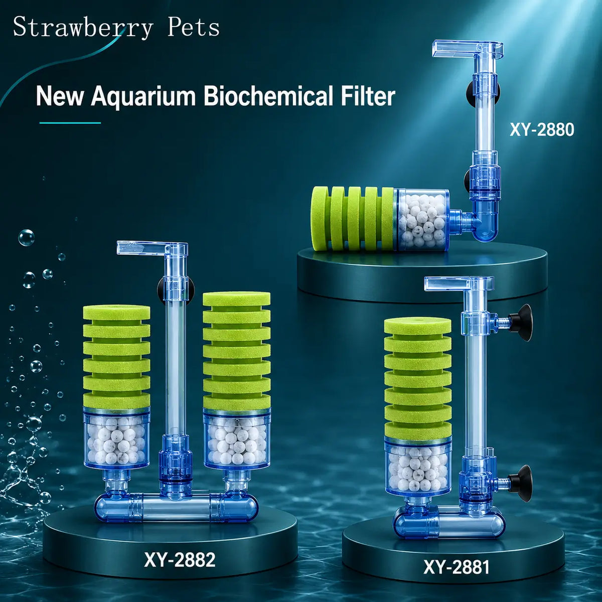 Compact Bio Sponge Filter with Air Pump Skimmer for Aquarium