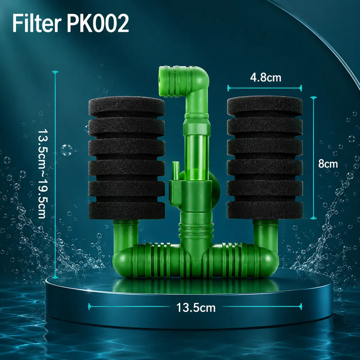 Compact Bio Sponge Filter with Air Pump Skimmer for Aquarium