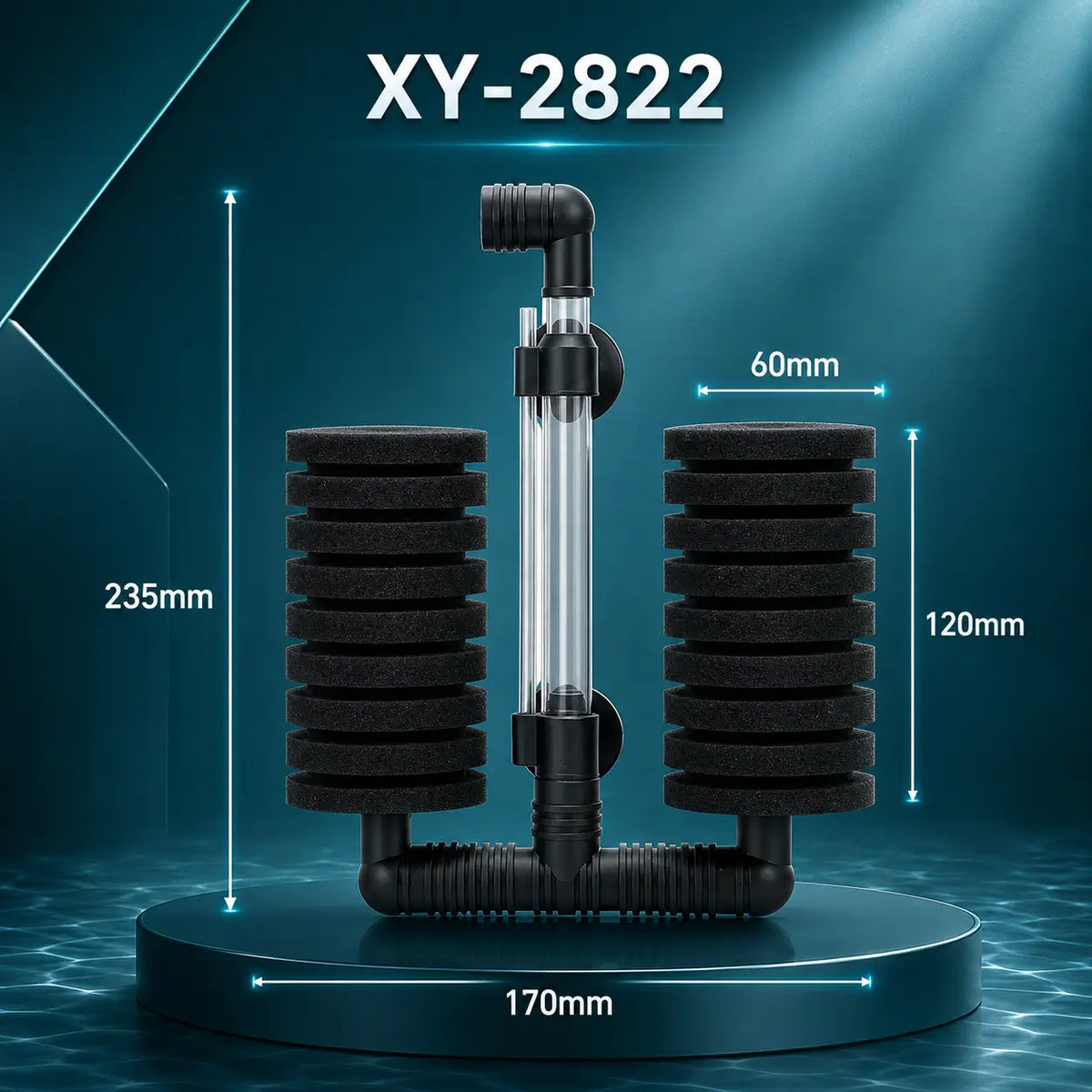 Compact Bio Sponge Filter with Air Pump Skimmer for Aquarium