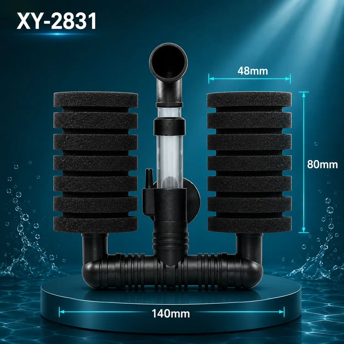 Compact Bio Sponge Filter with Air Pump Skimmer for Aquarium