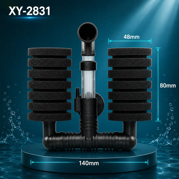 Compact Bio Sponge Filter with Air Pump Skimmer for Aquarium
