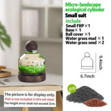 Eco-Water Grass Tank side angle showing full ecosystem setup with substrate and plants