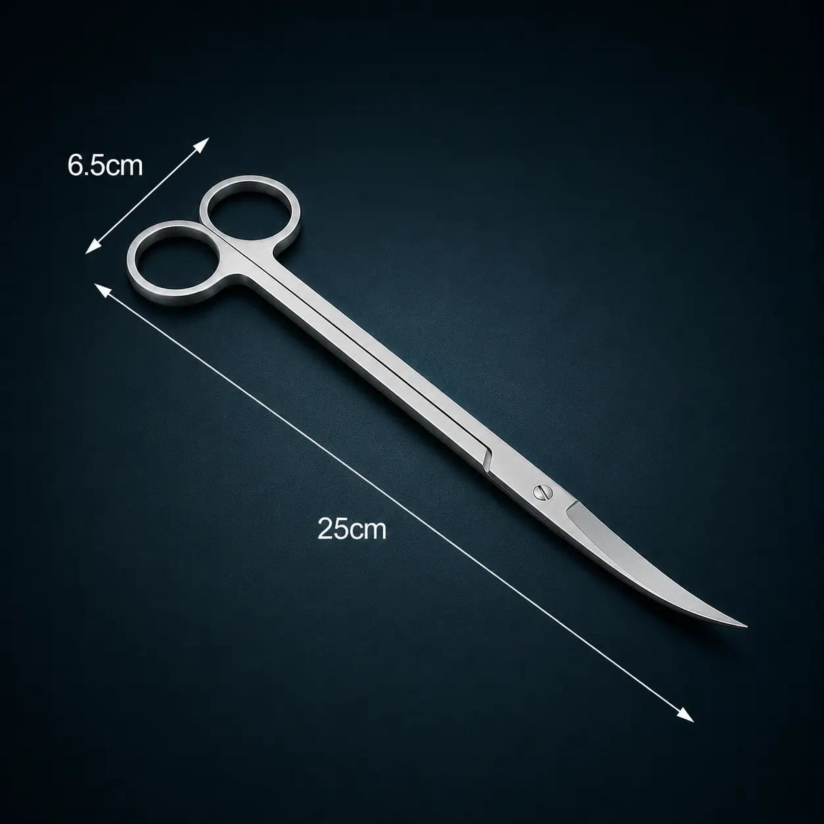 Curved Aquascaping Scissors — Stainless Steel Plant Trimming Tool