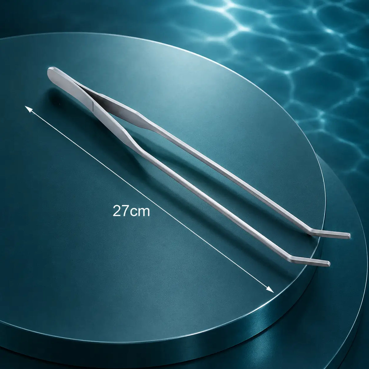 Curved Aquascaping Tweezers — Stainless Steel Planted Tank Tool
