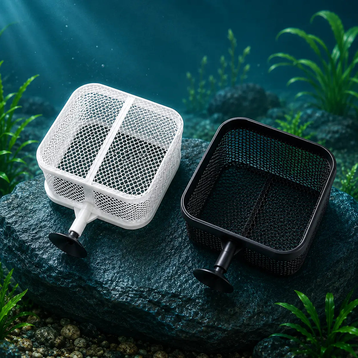 Extendable Square Aquarium Fish Net with Suction Cup