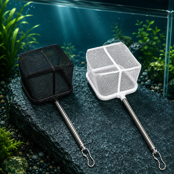 Extendable Square Aquarium Fish Net with Suction Cup