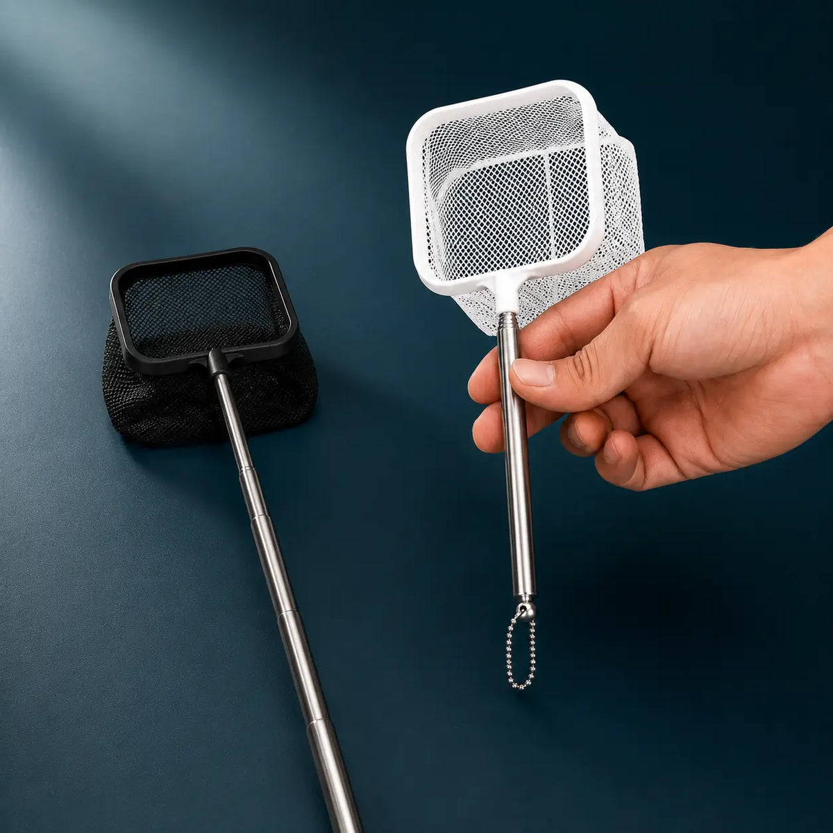Extendable Square Aquarium Fish Net with Suction Cup