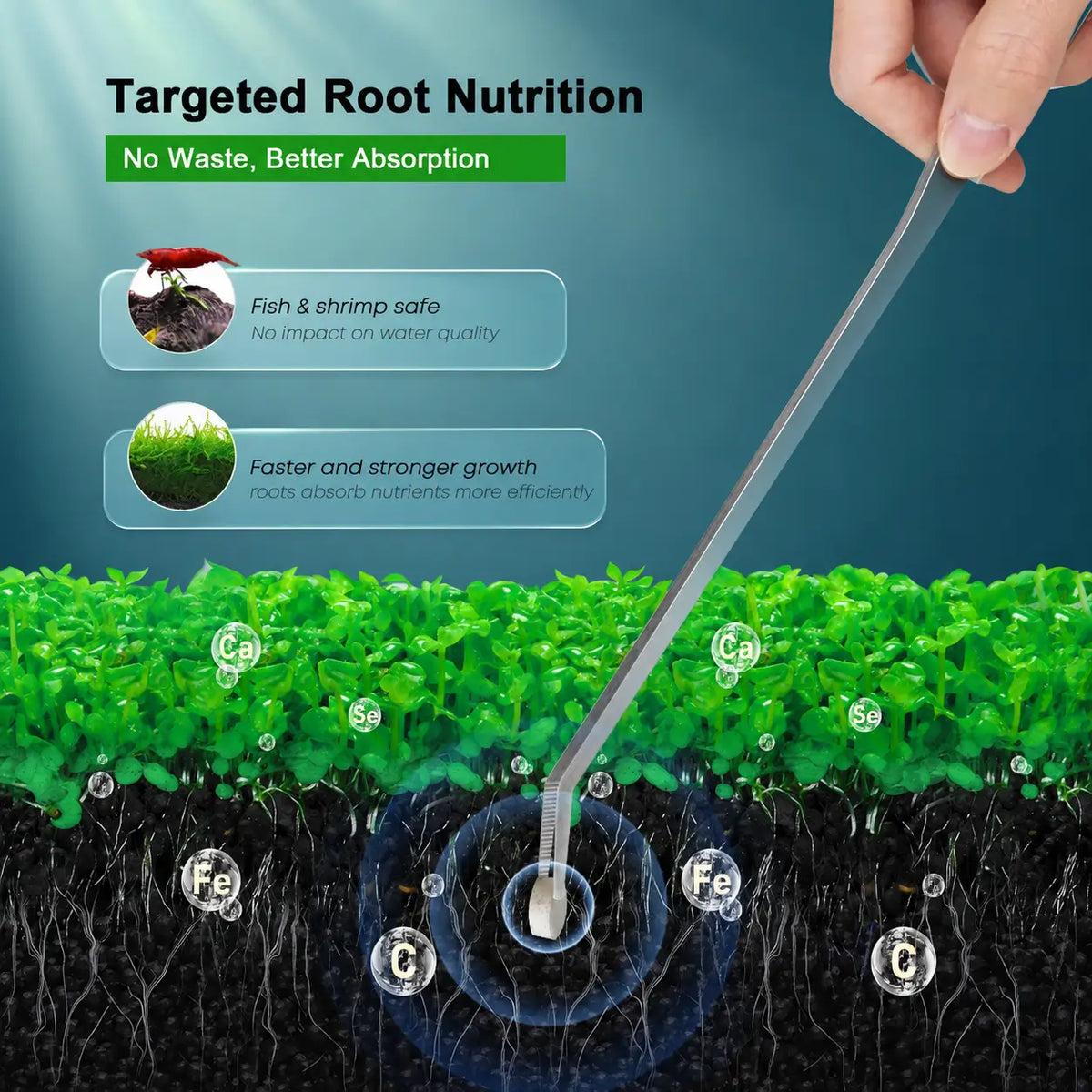 FZONE Aquarium Root Tabs — All-in-One Slow-Release Plant Fertilizer (56 Tabs)