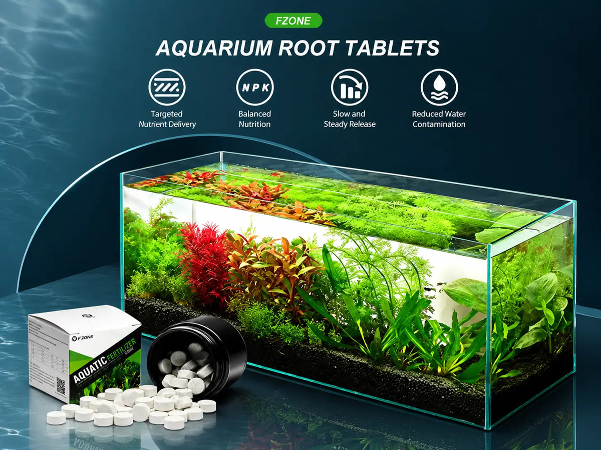 FZONE Aquarium Root Tabs — All-in-One Slow-Release Plant Fertilizer (56 Tabs)