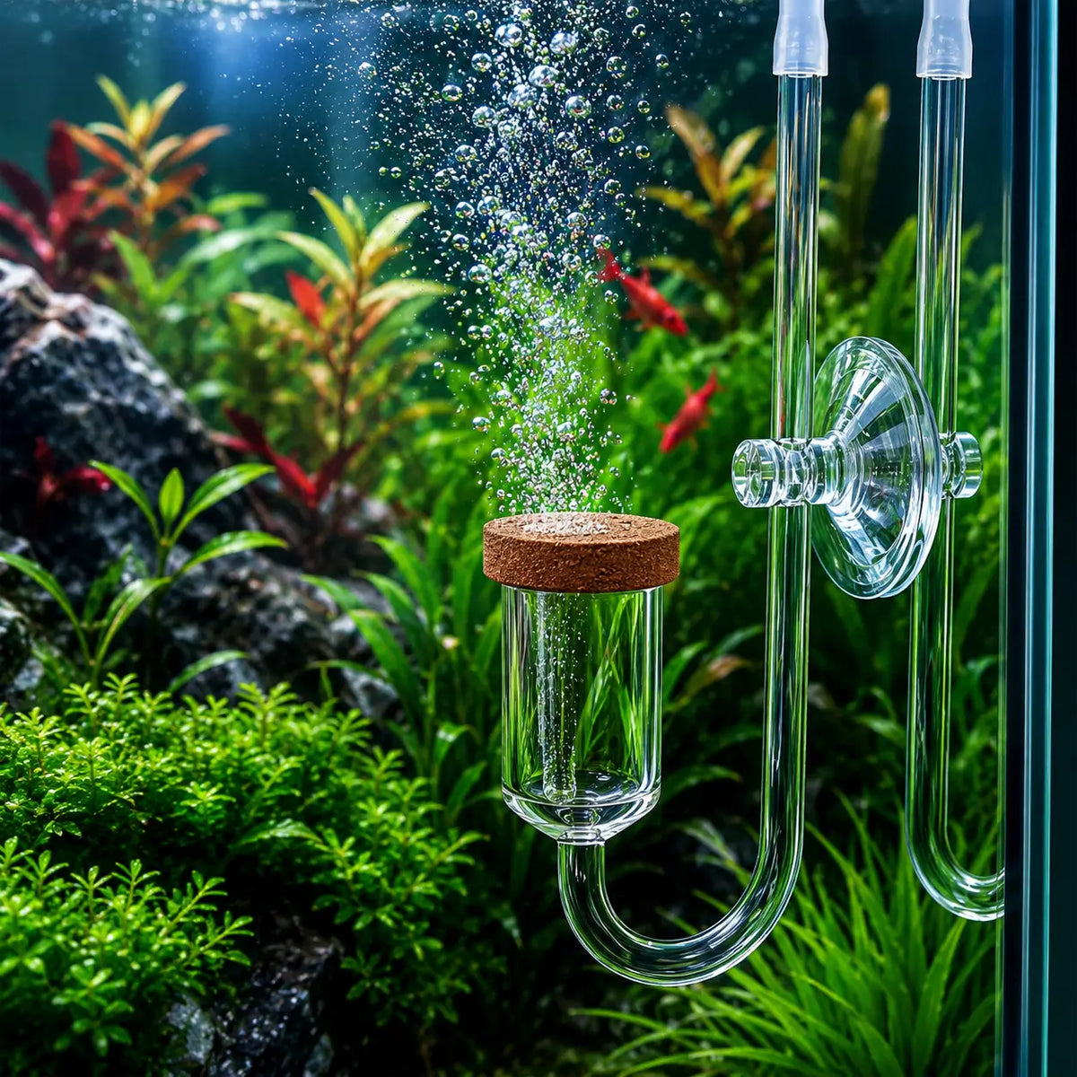 Glass Neo CO2 Diffuser for Planted Aquarium — Fine Mist (S/M/L)