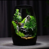 Green Hills Moss Microlandscape complete set including internal plants and hill decoration