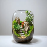 Green Mountain Microlandscape full view showing layered moss hills and miniature mountain decoration