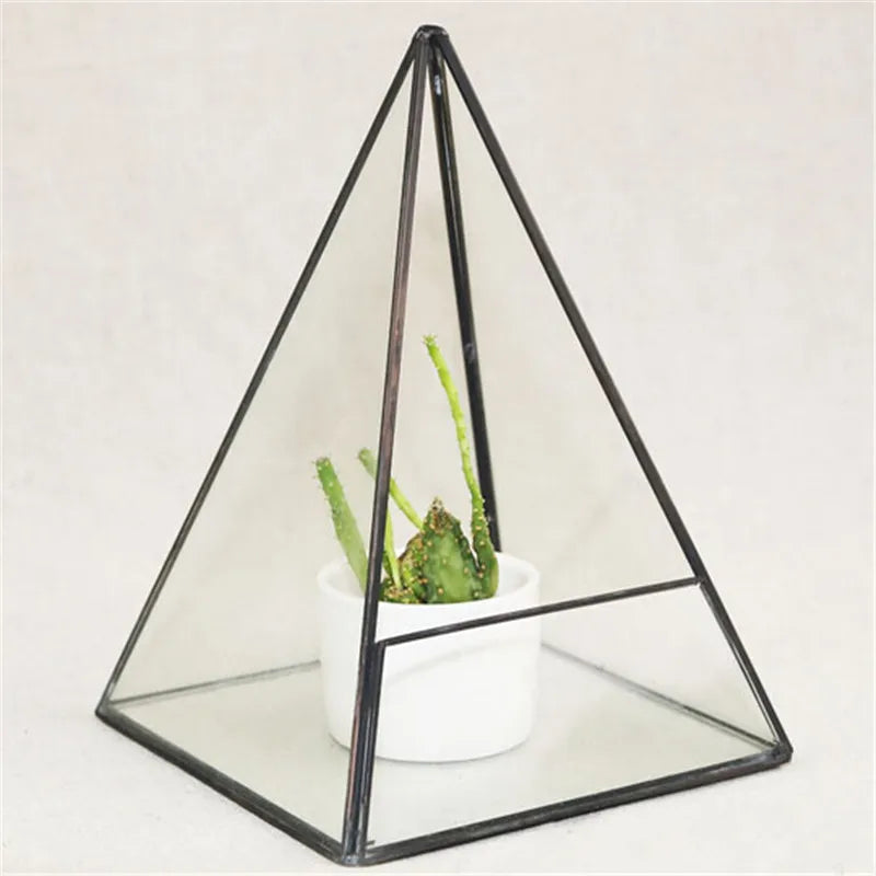 Pyramid Glass Terrarium: Succulent Container - PlantedPro