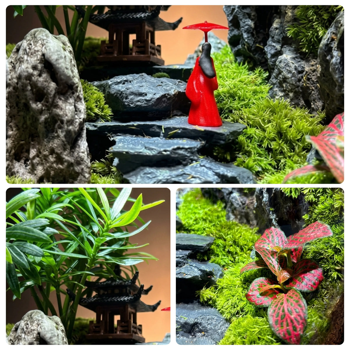 Kyoto Zen Moss Micro-Landscape [Including Internal Plants + Decoration]