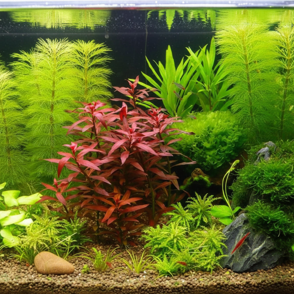 Ludwigia Peruensis root and stem base shown on white background before planting