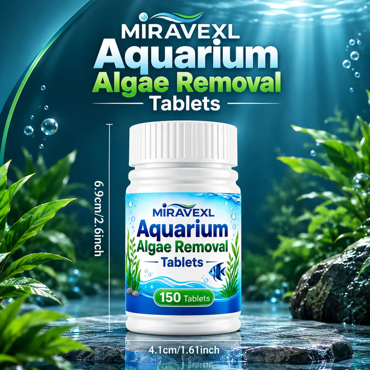 Aquarium Algae Removal Tablets — 150 Pack
