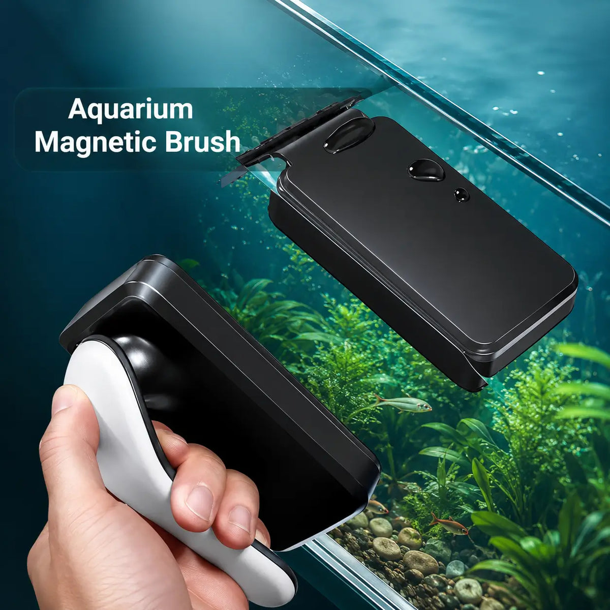 Magnetic Aquarium Glass Cleaner — Scratch-Free Algae Scraper