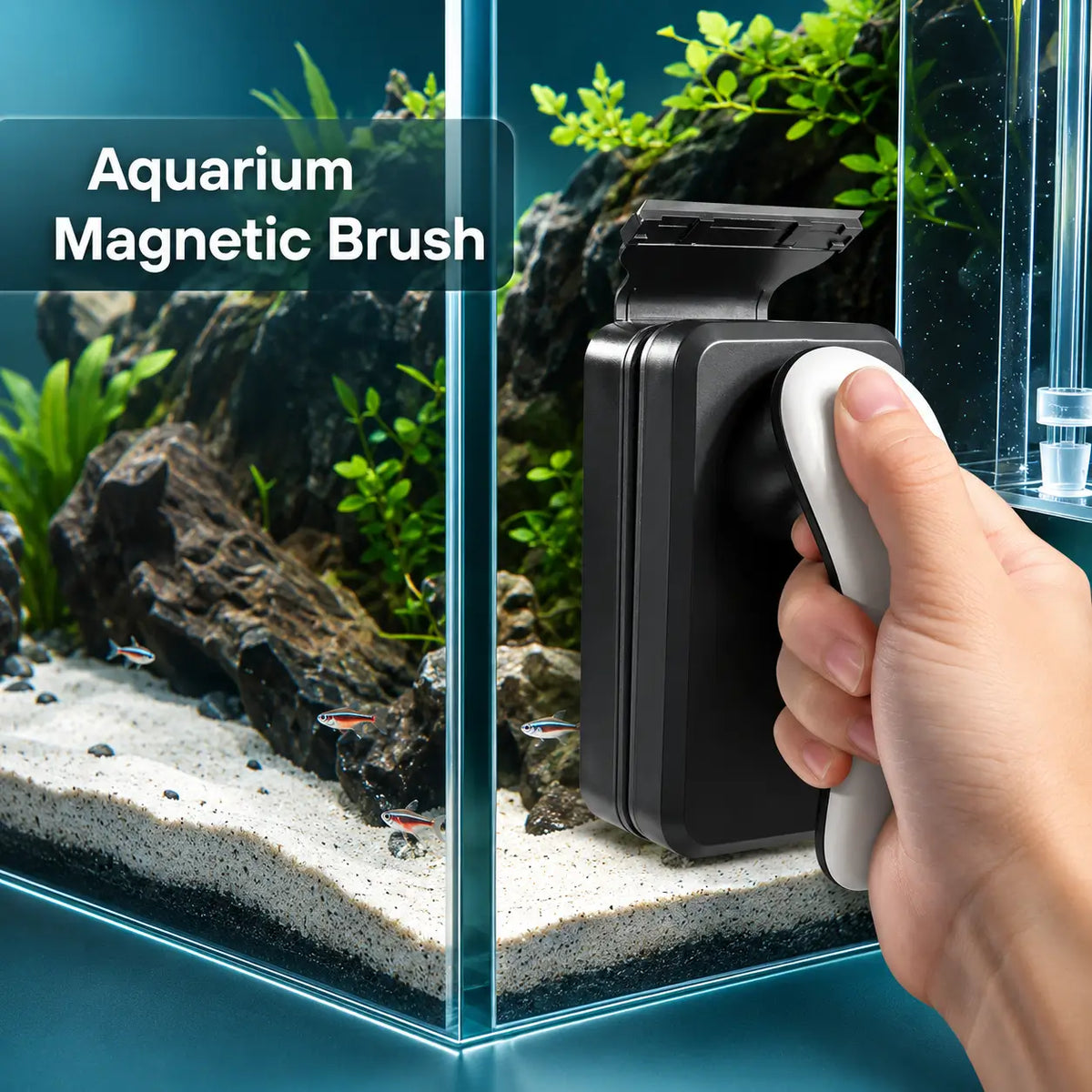 Magnetic Aquarium Glass Cleaner — Scratch-Free Algae Scraper