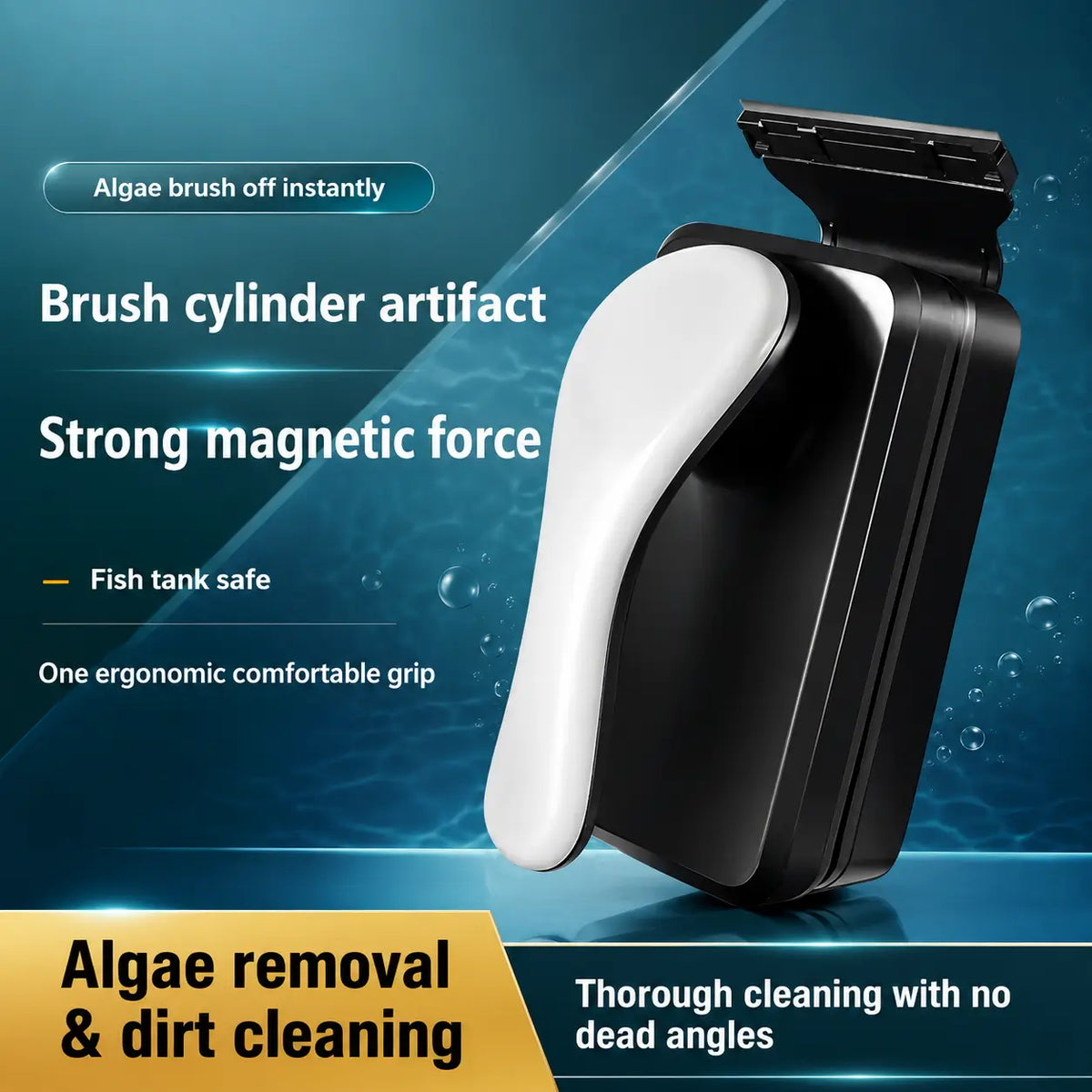 Magnetic Aquarium Glass Cleaner — Scratch-Free Algae Scraper