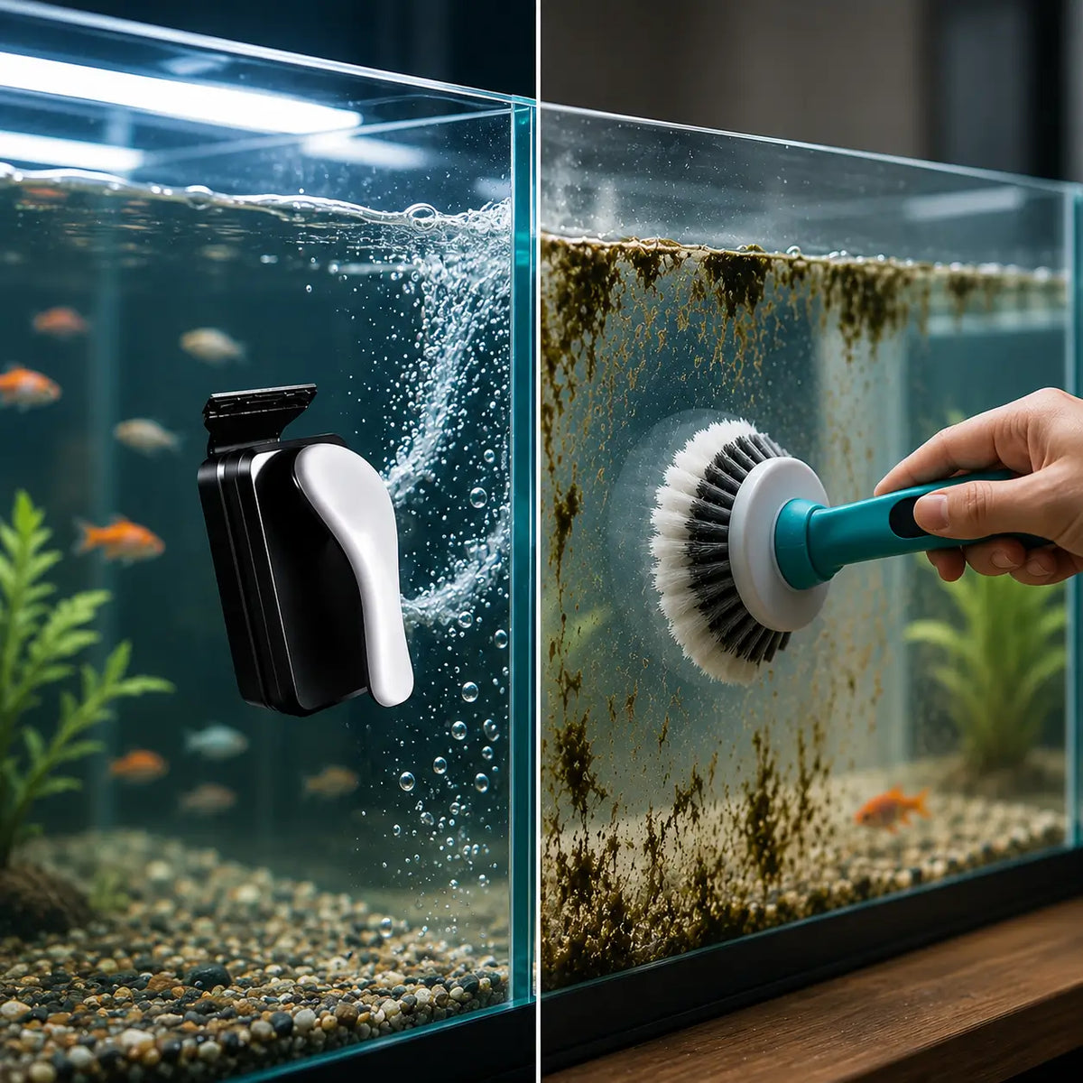Magnetic Aquarium Glass Cleaner — Scratch-Free Algae Scraper