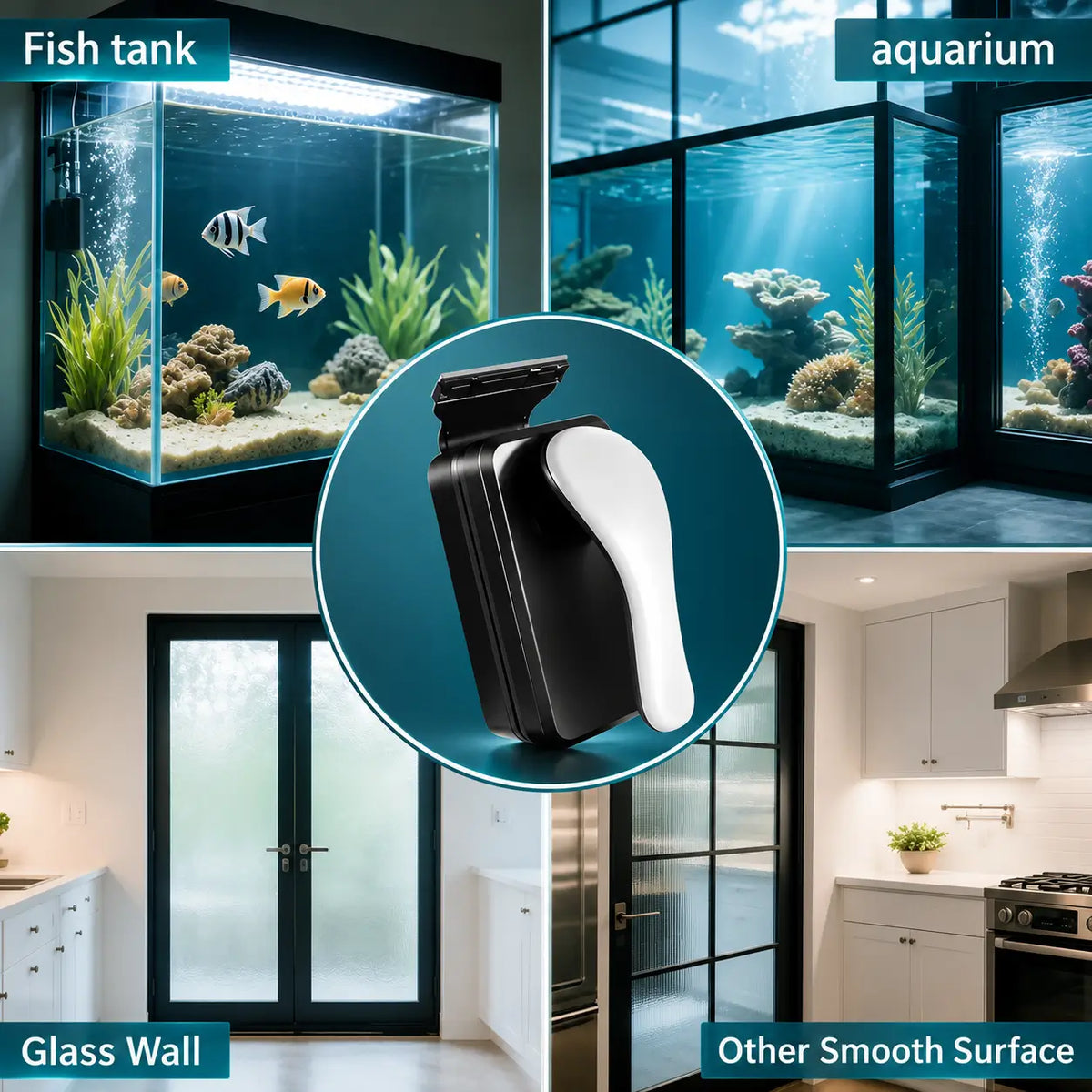 Magnetic Aquarium Glass Cleaner — Scratch-Free Algae Scraper