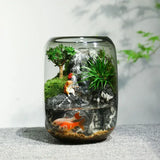 Mini Haven Flowing Water Micro-Landscape full view showing miniature waterfall feature with moss