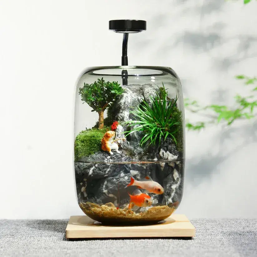 Mini Haven Flowing Water Micro-Landscape complete set including internal plants and decoration