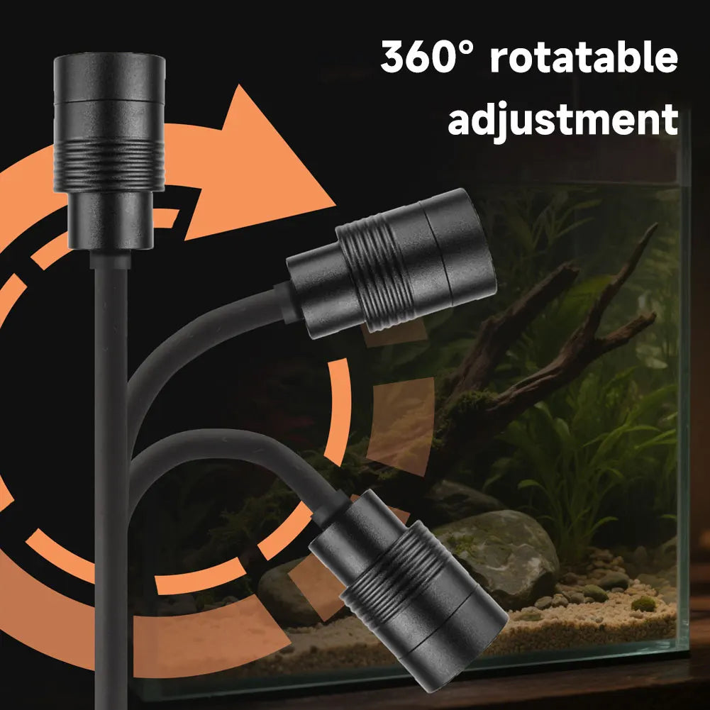 Mini USB Aquarium Light with 360° Rotation Clip Clamp